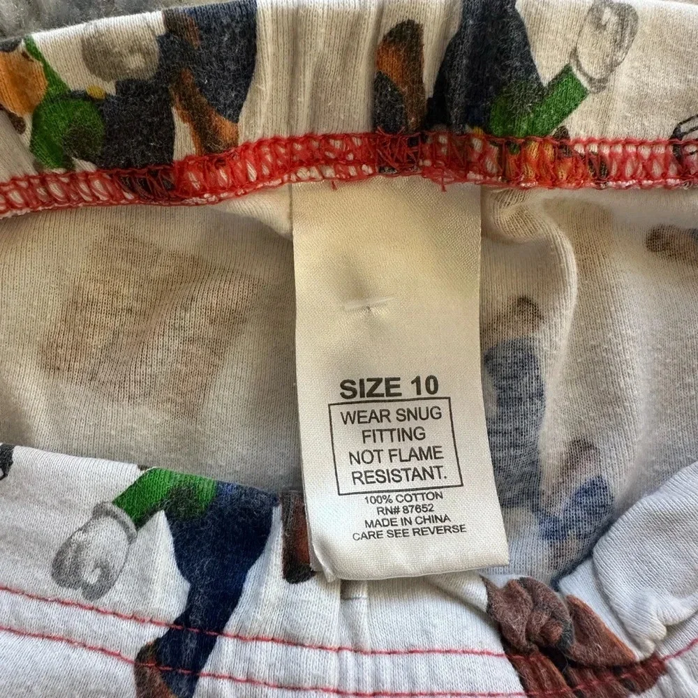 Super Mario Bros Boys Pajama Pants Red Cuff Sleepwear Size 10